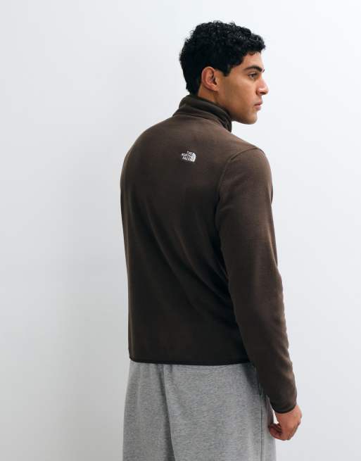 The North Face Glacier 1/4 zip jacket in brown, 5 of 5