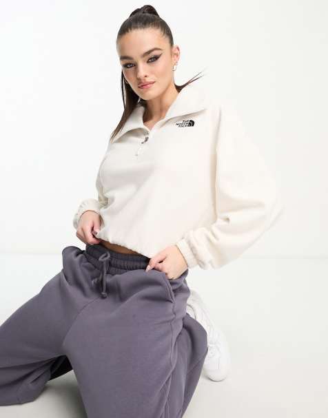 The North Face Wide Leg Fleece Joggers In Light Grey Exclusive At ASOS for  Women