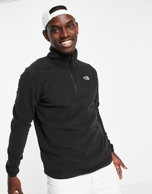 The North Face Glacier 100 1/4 zip fleece in black | ASOS