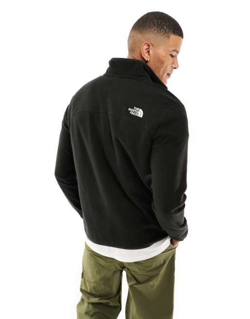 The North Face Glacier 100 1/4 zip fleece in black
