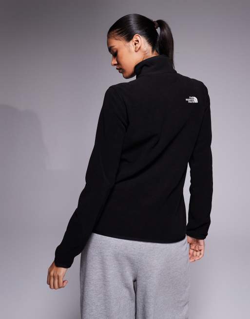 The North Face Glacier 100 1/4 zip fleece in black