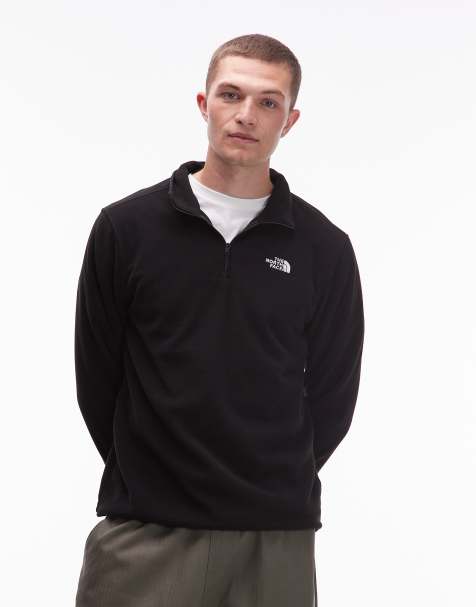 The North Face Glacier 100 1/4 zip fleece in black - view 1