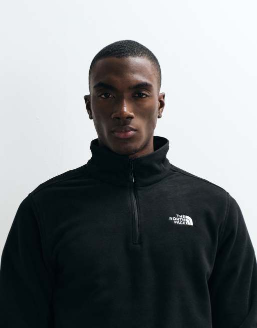 The North Face Glacier 100 1/4 zip fleece in black, 5 of 5