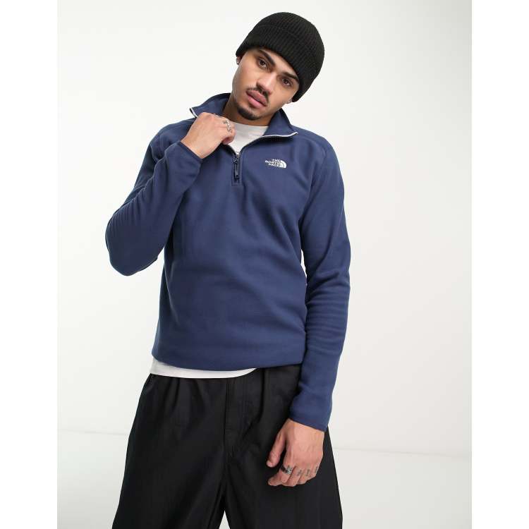 The North Face Glacier 100 1/4 zip fleece in navy | ASOS