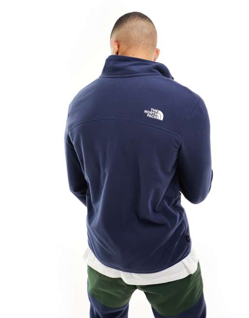 The North Face Glacier 100 1/4 zip fleece in navy, 2 of 4