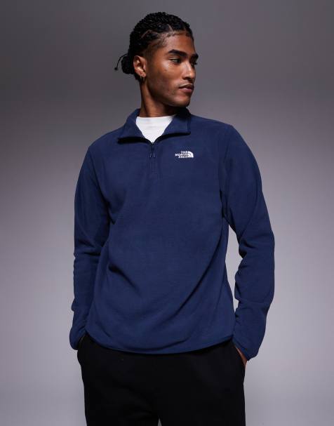 The North Face Glacier 100 1/4 zip fleece in navy - view 1