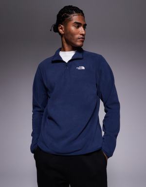 The North Face Glacier 100 1/4 zip fleece in navy