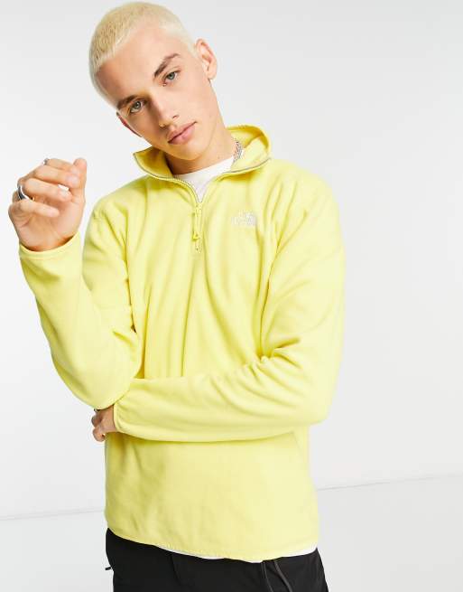 The North Face Glacier 100 1/4 zip fleece in yellow