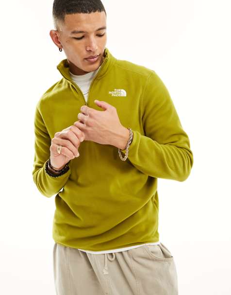 The North Face – Glacier 100 – Bluza polarowa w kolorze khaki z suwakiem pod szyją - view 1
