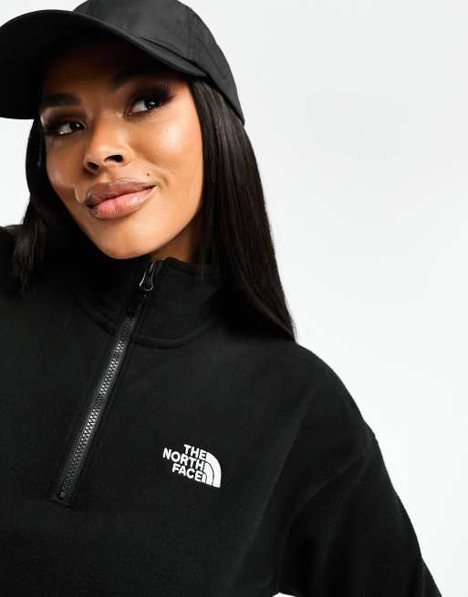 The North Face Glacier 100 1/4 zip fleece in cream