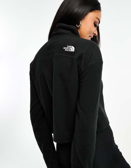 The North Face Glacier 100 Cropped fleece met 1/4 rits in