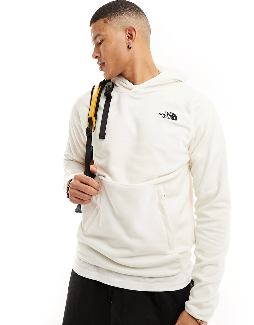 The North Face Glacier 100 fleece hoodie in off white