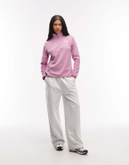 The North Face - Glacier 100 - Fleece met 1/4 rits in paars, 3 van 4