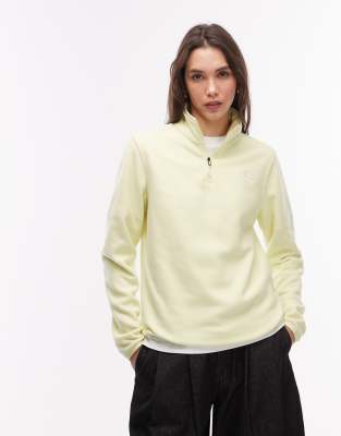 The North Face - Glacier 100 - Fleece-Oberteil in Gelb mit kurzem 1/4-Reißverschluss