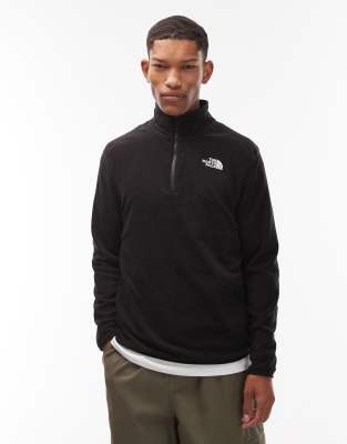 Glacier 100 - Fleece-Oberteil in Schwarz mit kurzem 1/4-Reißverschluss Schwarz XS