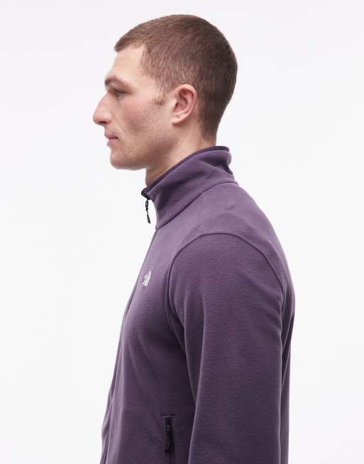 The North Face – Glacier 100 – Fleecejacke in Lila mit Reißverschluss, 4 von 5