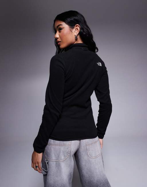 The North Face – Glacier 100 – Fleecejacke in Schwarz mit Reißverschluss, 4 von 4