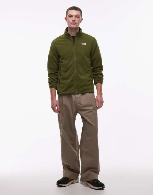 The North Face – Glacier 100 Grön fleece med dragkedja, 2 av 5
