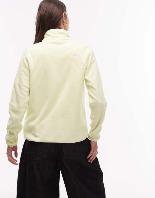 The North Face – Glacier 100 – Gul fleece med kort dragkedja, 2 av 4