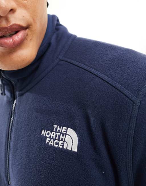 The North Face - Glacier 100 - Marineblå fleecetrøje med 1/4-lynlås, 3 af 4