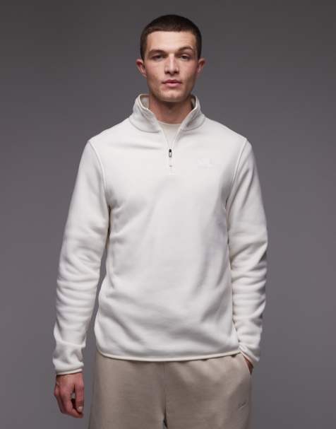 The North Face - Glacier 100 - Pile bianco sporco con zip corta - view 1