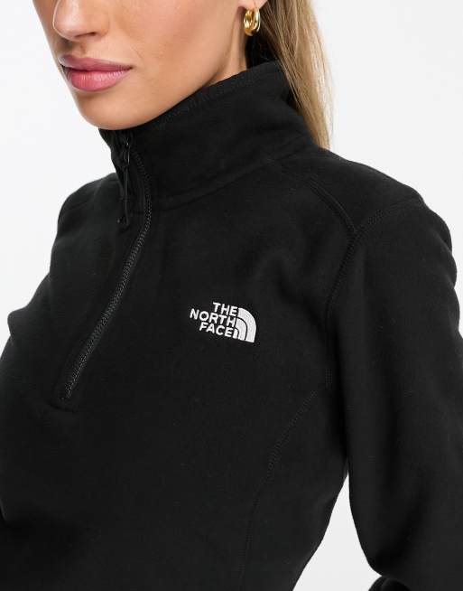 The North Face - Glacier 100 - Pile nero con zip corta, 4 di 4