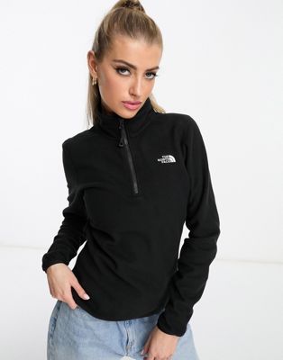 The North Face 100 GLACIER CROPPED ¼ ZIP - Fleece jumper - black