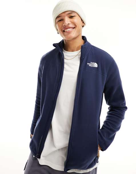 노스페이스 The North Face Glacier 100 zip up fleece in navy,NAVY