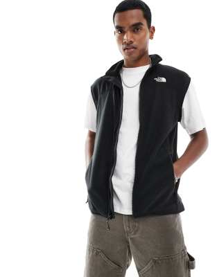 The North Face The North Face Glacier 100 zip up fleece vest in black