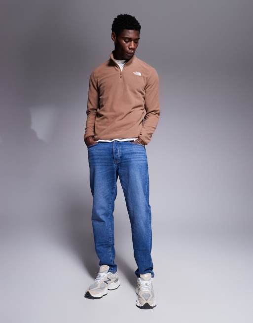 The North Face – Glacier – Brun fleece med kort dragkedja, 3 av 4