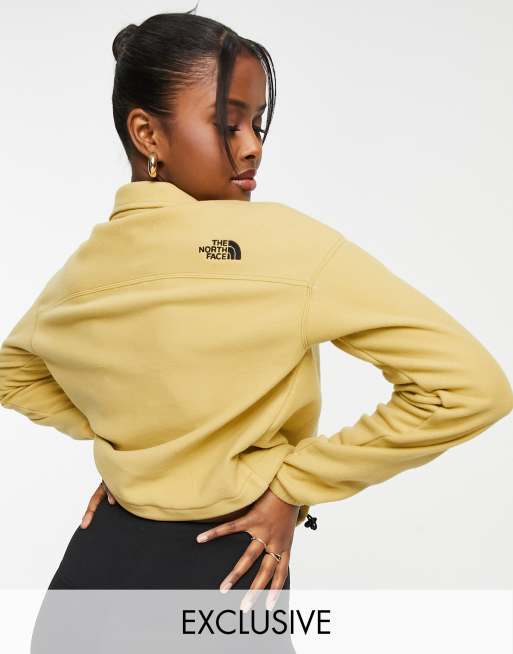 The North Face - Glacier - Cropped fleece med gennemgående lynlås i sort - Kun hos ASOS 