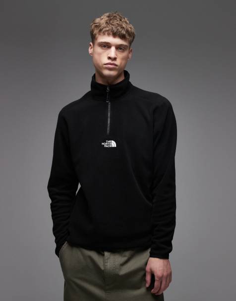 The North Face – Glacier – Czarna bluza z haftowanym logo i zamkiem pod szyją - view 1