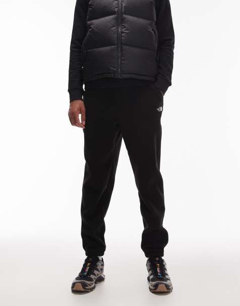The North Face Glacier fleece logo joggers in black