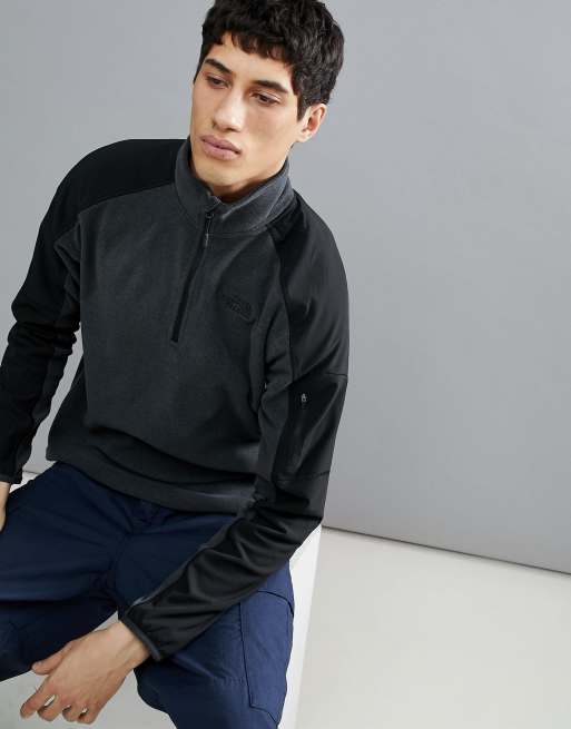 The North Face - Glacier Delta 1/4 - Fleece met rits in gemêleerd donkergrijs