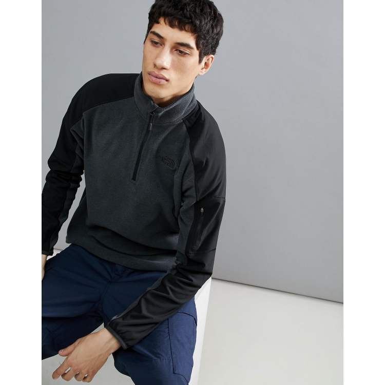 The North Face Glacier Delta Fleecejacke mit 1 4 ReiBverschluss in dunklem Heidegrau ASOS