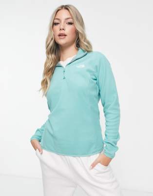 The North Face Glacier fleece 1/4 zip in wasabi green - ASOS Price Checker