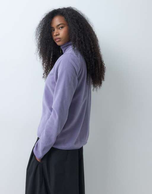 The North Face Glacier Fleece jacka med 1/4-dragkedja i lila, 4 av 5