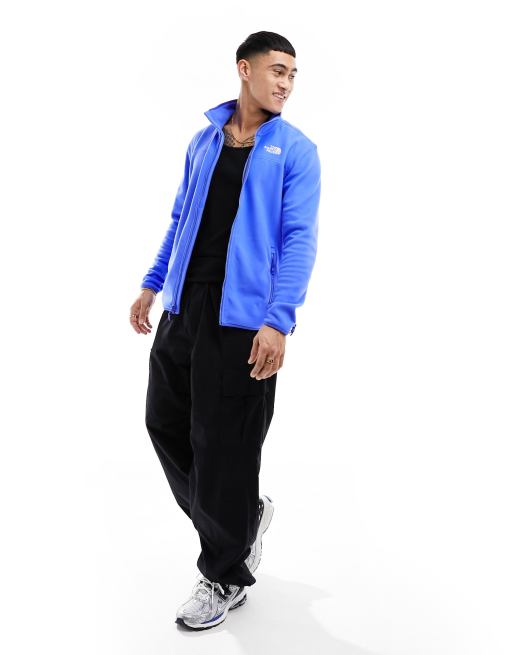 The North Face – Glacier – Fleece-Jacke in Blau mit Reißverschluss und Logo