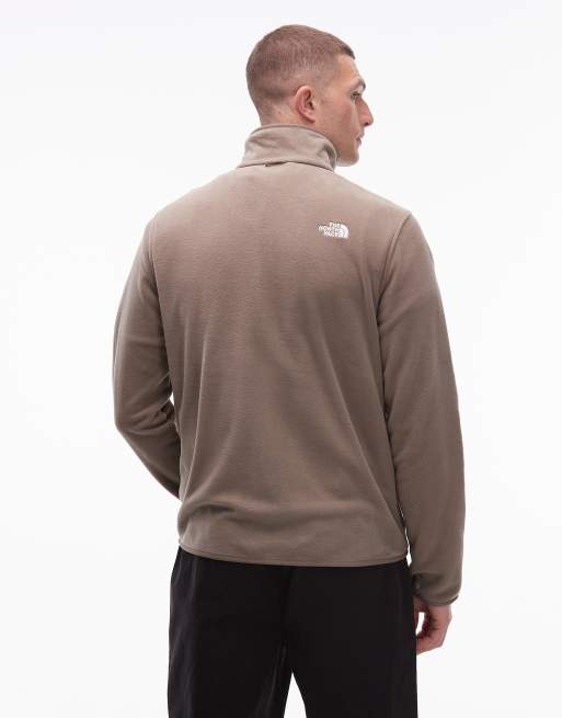 The North Face – Glacier – Fleece-Jacke in Hellbraun mit Logo und Reißverschluss, 3 von 5