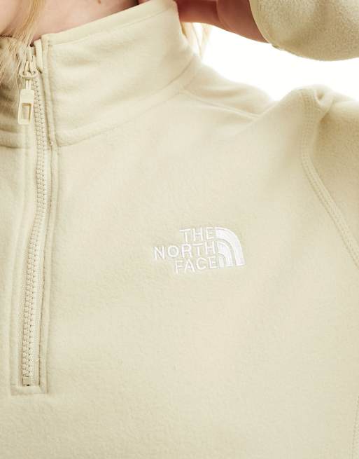 The North Face - Glacier - Fleece met 1/4 rits en logo in beige, 2 van 4
