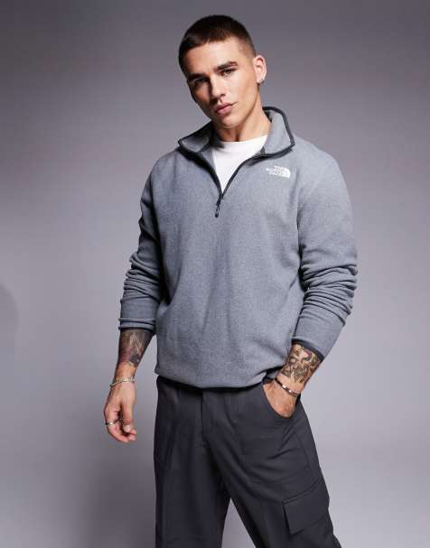 The North Face - Glacier - Fleece met 1/4 rits en logo in grijs - view 1