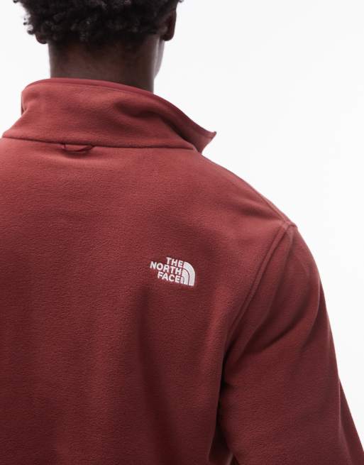 The North Face - Glacier - Fleece met rits en logo in bordeauxrood, 5 van 5