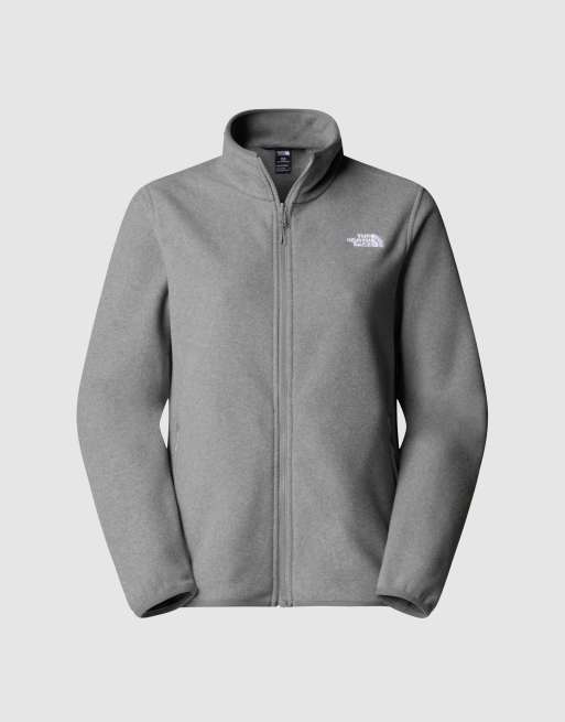 The North Face - Glacier - Fleece met rits en logo in tnf gemêleerd grijs, 3 van 4