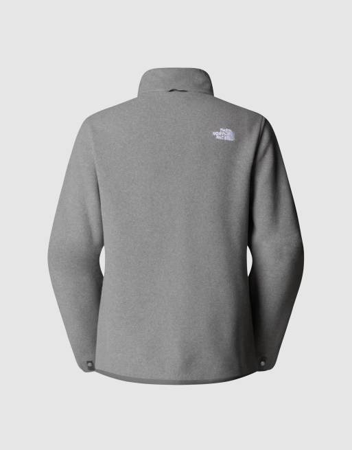 The North Face - Glacier - Fleece met rits en logo in tnf gemêleerd grijs, 4 van 4