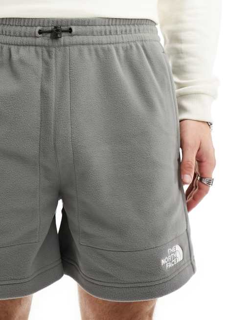 The North Face Glacier fleece shorts in grey Exclusive at ASOS