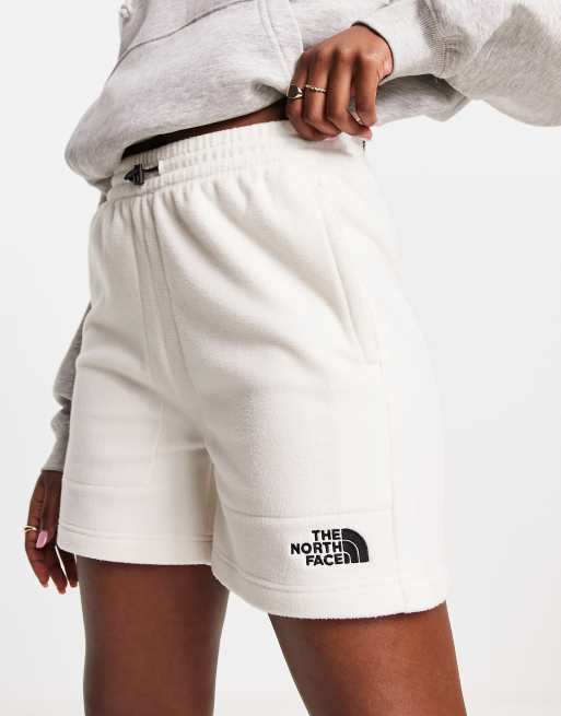 The North Face Glacier fleece shorts in off white Exclusive at ASOS