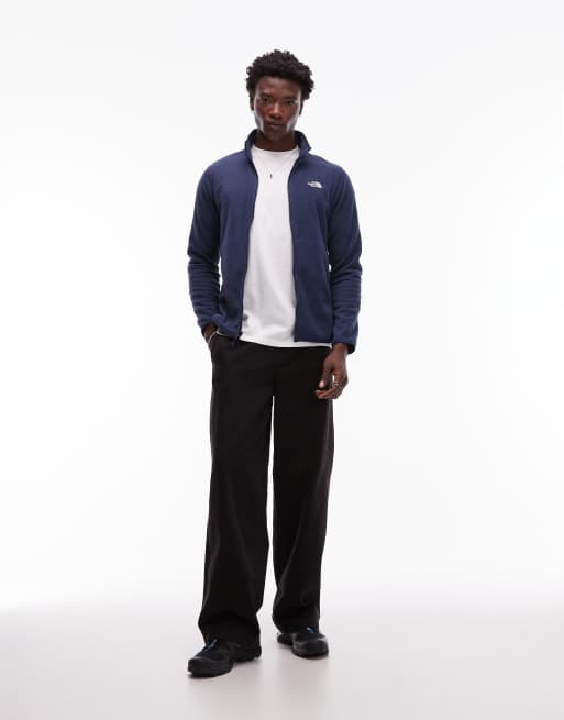 The North Face – Glacier – Fleece-Sweatshirt in Marineblau mit durchgehendem Reißverschluss und Logo, 2 von 5