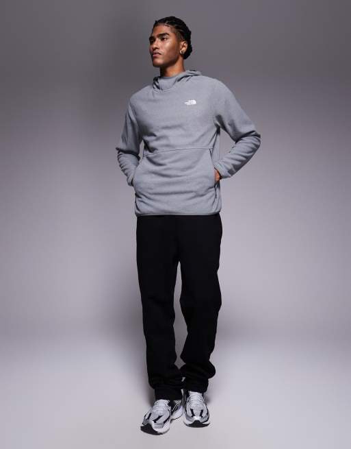 The North Face – Glacier – Fleece-Sweatshirt in meliertem TNF-Mittelgrau mit Kapuze, 2 von 5