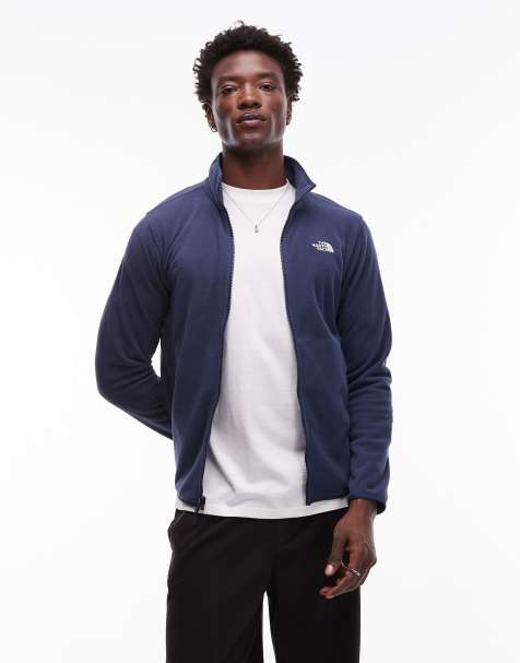 The North Face - Glacier - Fleece sweatshirt met logo en rits in marineblauw - view 1