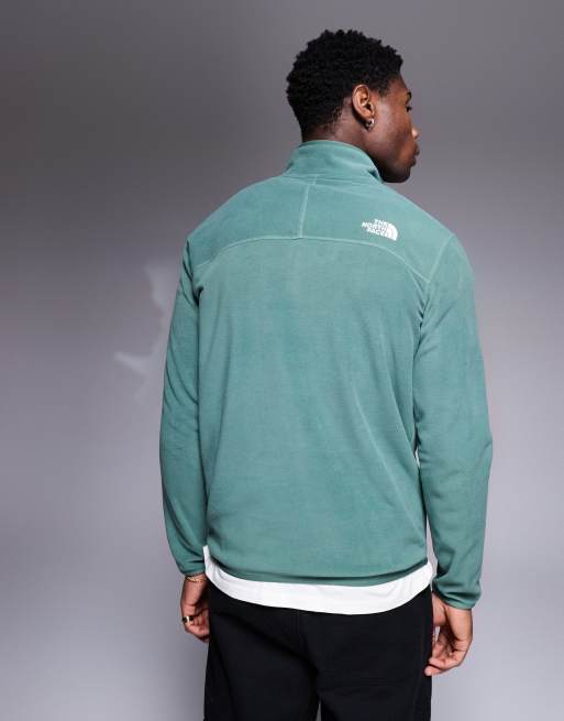 The North Face – Glacier – Fleece-Sweatshirt mit kurzem Reißverschluss in Grün, 2 von 4
